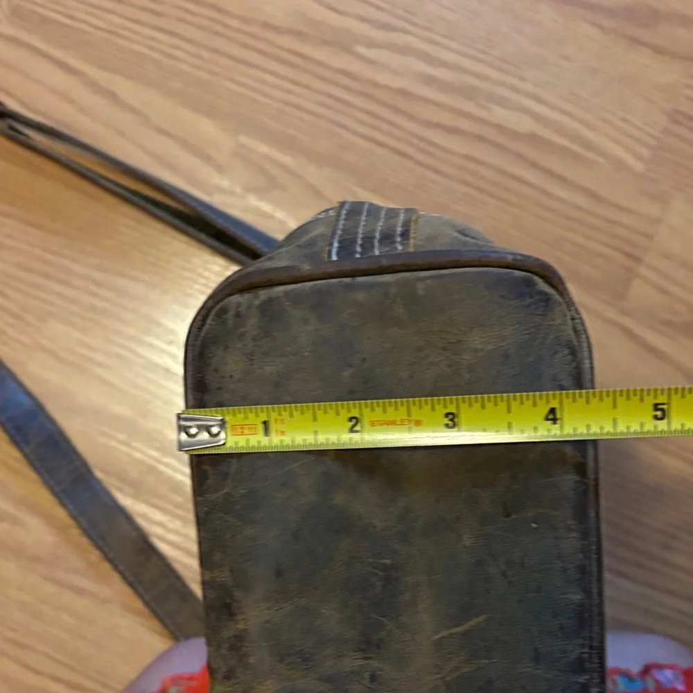 Myra Bag Dark Brown Leather Messenger Crossbody